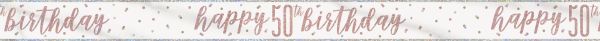 Birthday Glitz Rosegold Banner 50