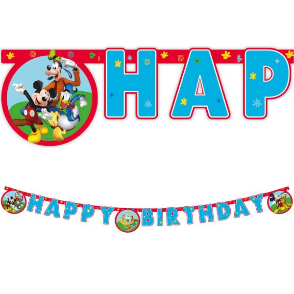 Mickey Rock the House Happy Birthday Banner