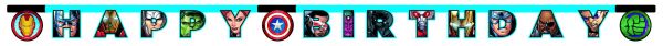Mighty Avengers Happy Birthday Banner