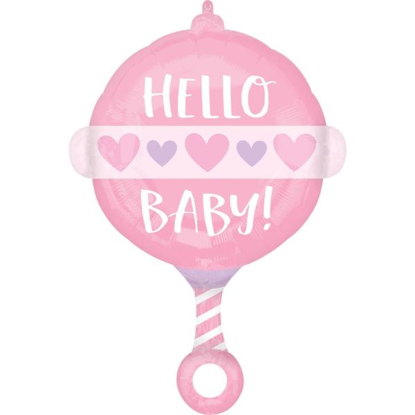 Baby Girl Rassel Folienballon 43x60cm