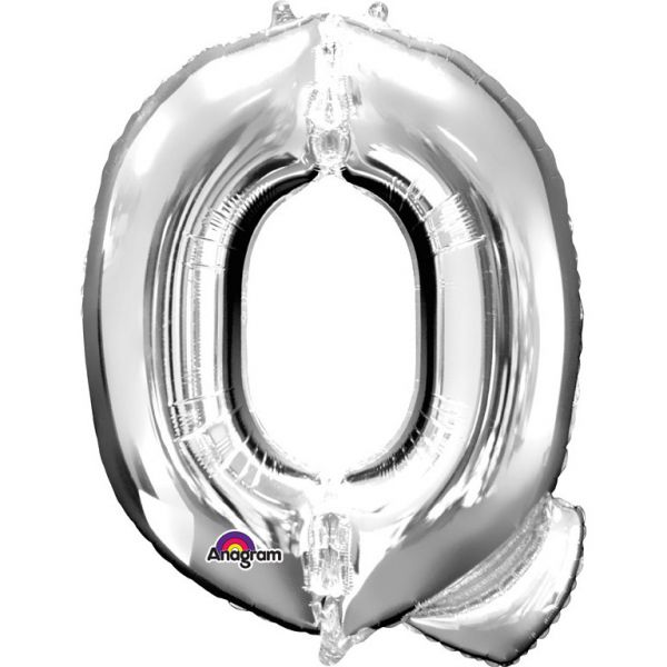 Buchstabe Silber - Q Folienballon 60 X 81 cm