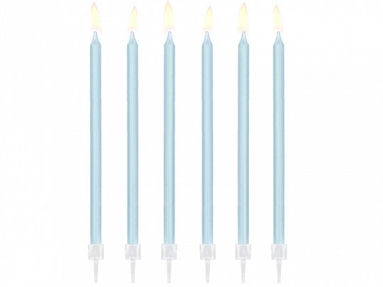 Kerzen hellblau 14 cm