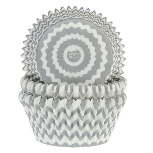 HOM Muffin Förmchen Chevron Grau