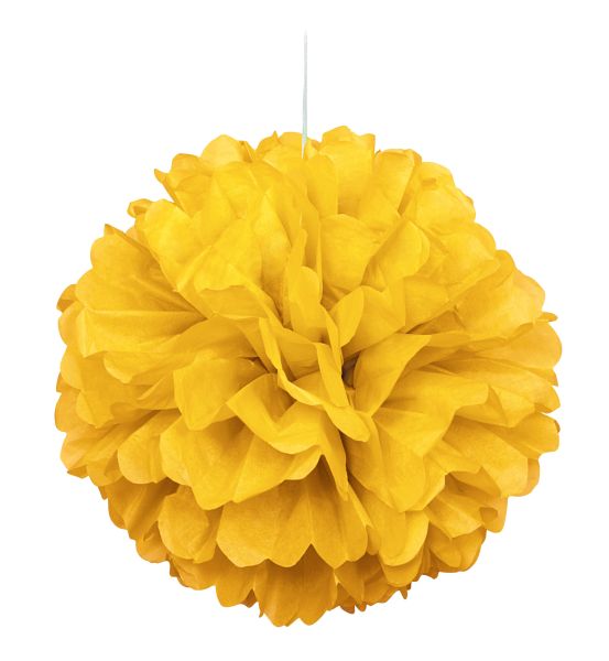 Pompom Sunflower Yellow 40 cm