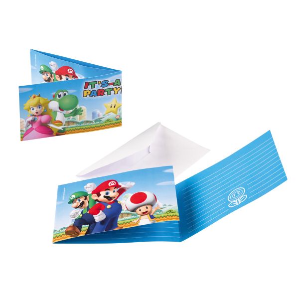 Super Mario Einladungskarten