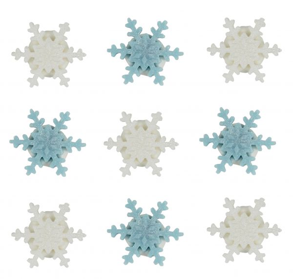 Mini Schneeflocken Zucker-Topper