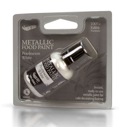 Metallic Food Paint White