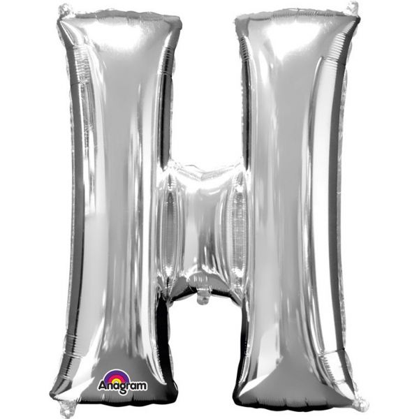 Buchstabe Silber - H Folienballon 66 X 81 cm