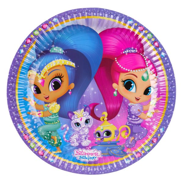 Shimmer & Shine Pappteller 23 cm/8