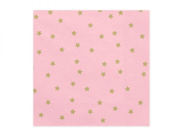 Servietten Stars light pink