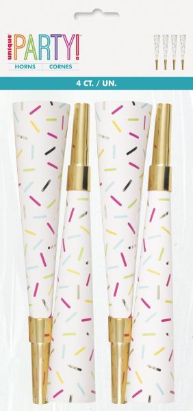 Partytröte Confetti Print Gold