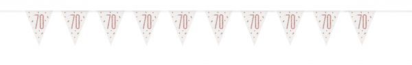 Birthday Glitz Rosegold Wimpelkette 70