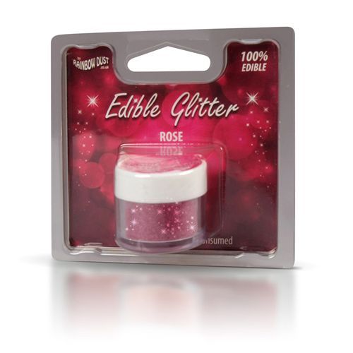 Essbarer Glitzer - Rose