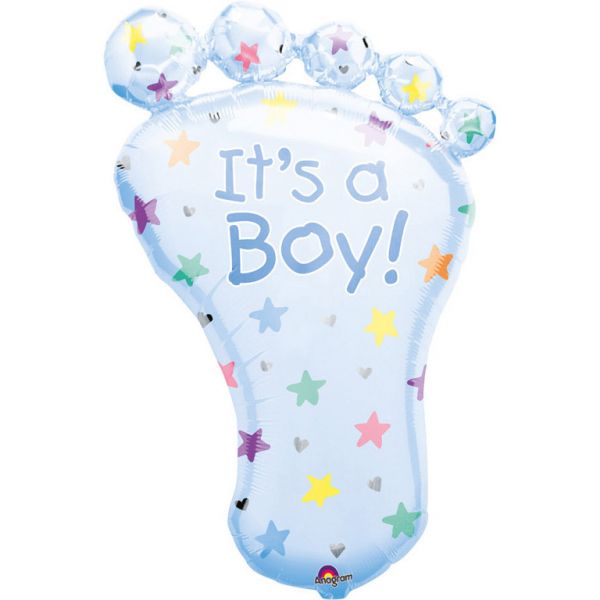 Foot Its A Boy Folienballon 80 X 60 cm
