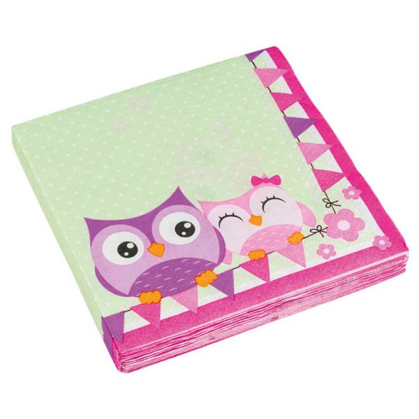 Happy Owl Servietten