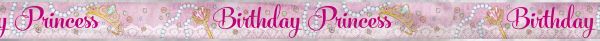 Pink Princess Birthday Folienbanner 365 cm