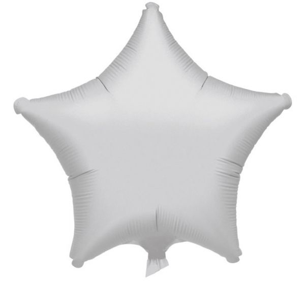 Star Metallic Silver Folienballon 43 cm