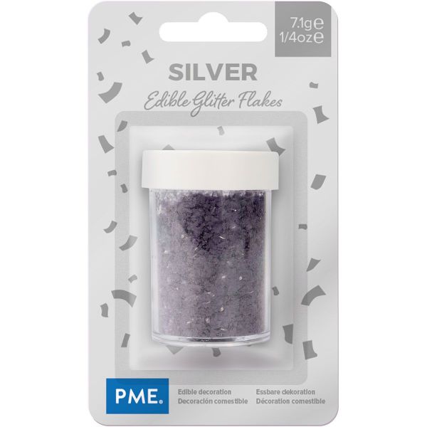 Glitter Flakes Silver