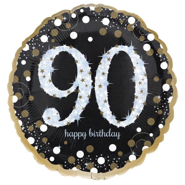 Sparkling Birthday 90 Folienballon 43 cm