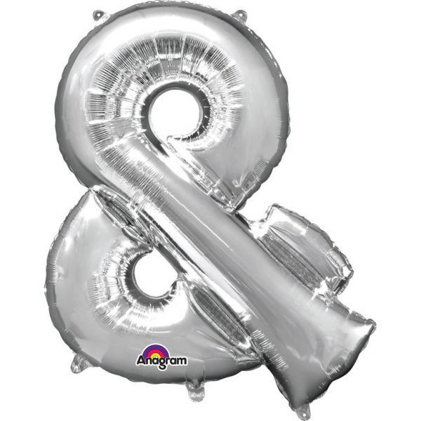 Symbol Silber - &amp; Folienballon 76 X 96 cm