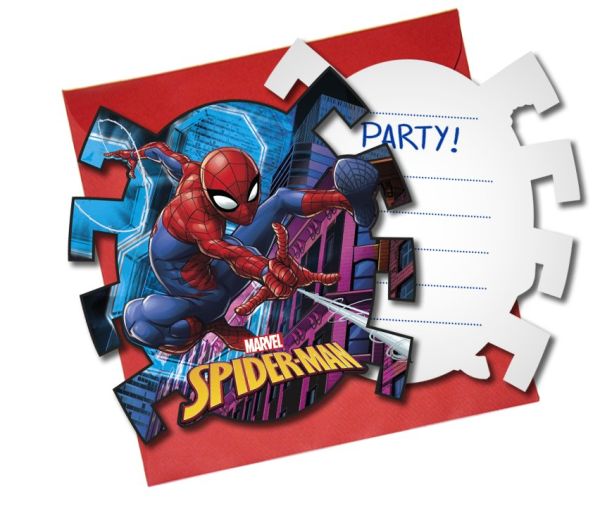 Spiderman Team Up Einladungskarten