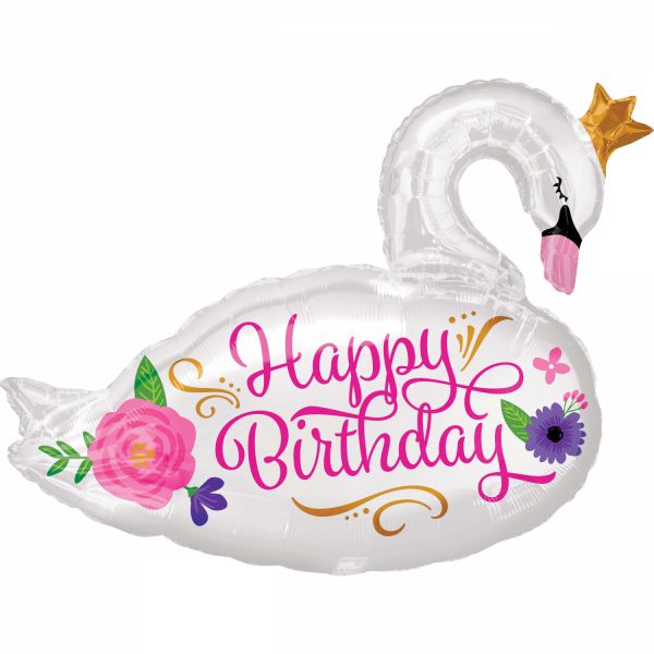 Beautiful Swan Folienballon 73 X 55 cm