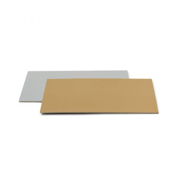 Cake boards, silber/gold, rechteckig 40x60 cm