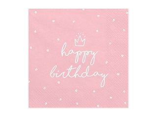 Servietten Happy B-Day pink