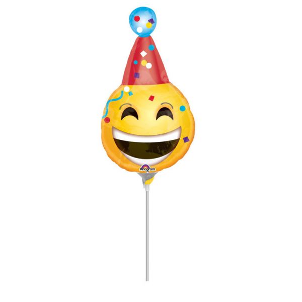 Party emoji Mini-Folienballon