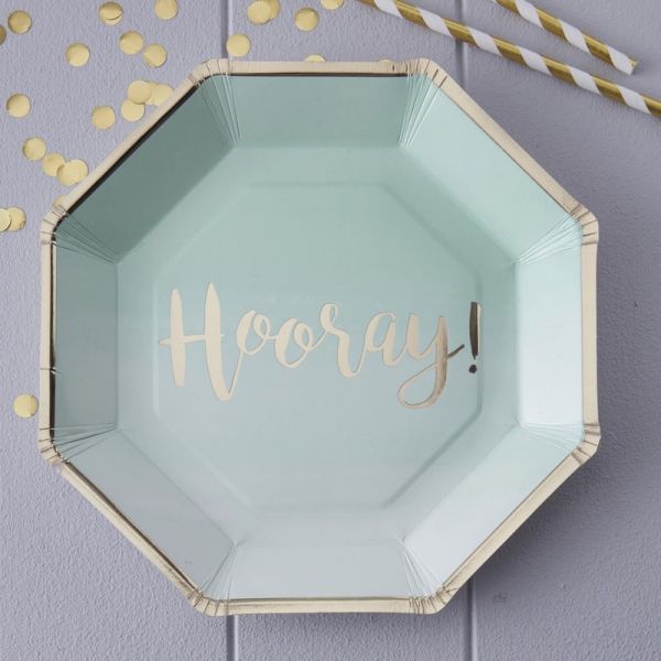 Mint & Gold Pappteller Pick And Mix