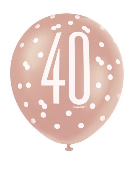 Birthday Glitz Latexballon 40