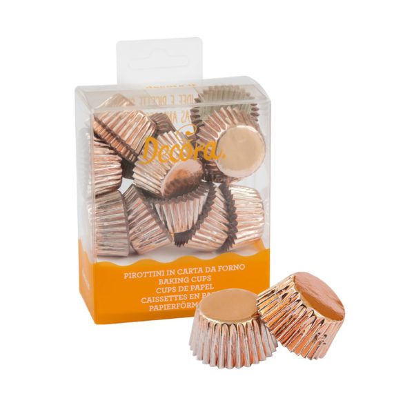 Mini-Baking Cups Pralinenform Rosegold