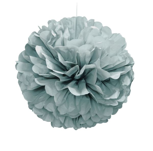 Pompom Silver 40 cm