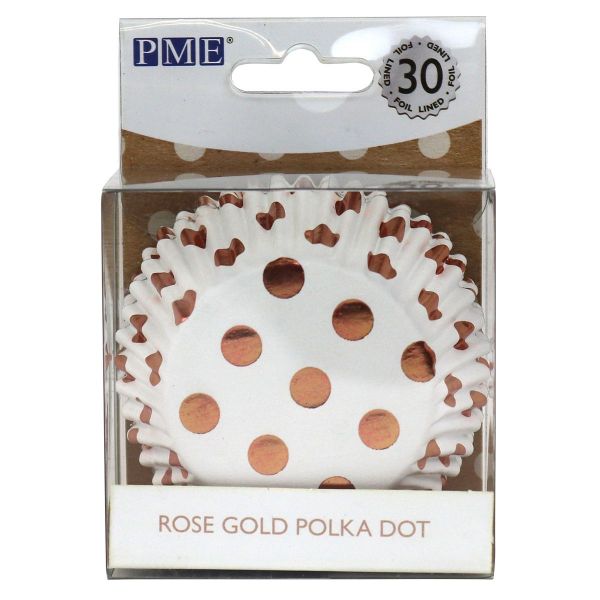 PME Muffin Förmchen Rosegold Polka Dot