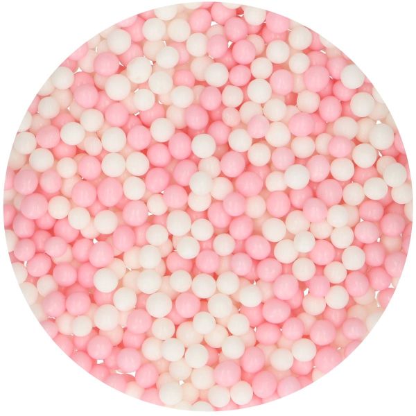 Soft-Perlen rosa/weiß