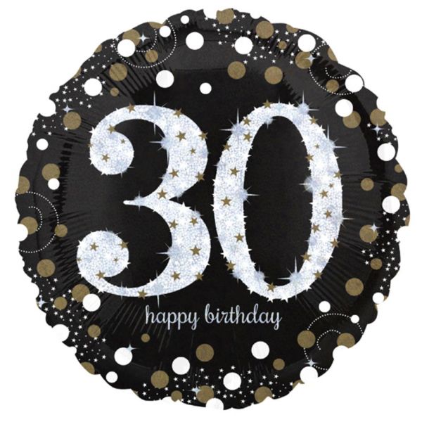 Sparkling Birthday 30 Folienballon 43 cm