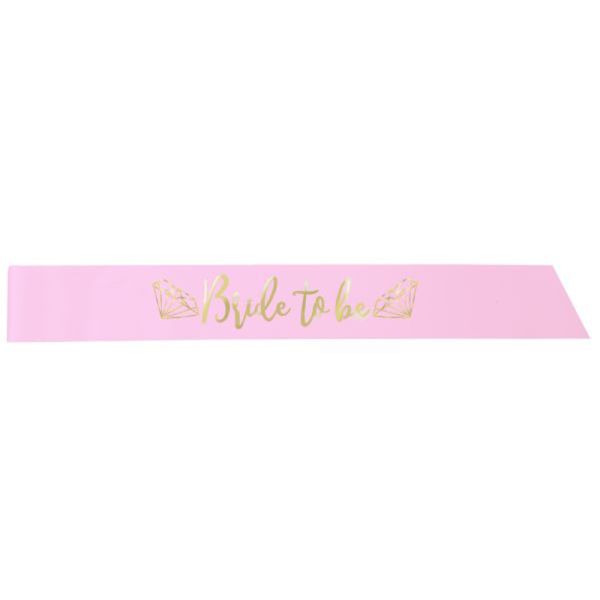 Bride to Be Schärpe Pink und Gold