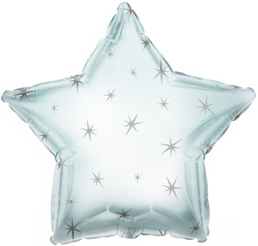 Silver Sparkle Star Folienballon 43 Cm