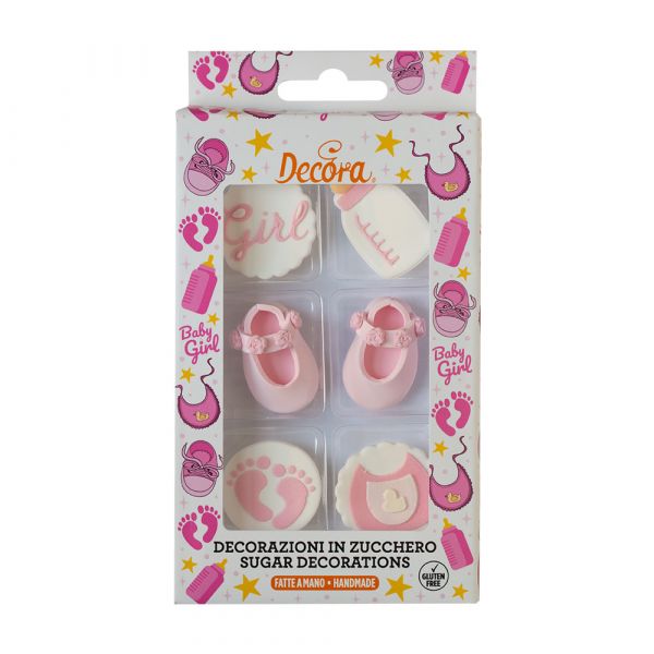 Zucikerdeko Baby Girl mit Babyschuhen