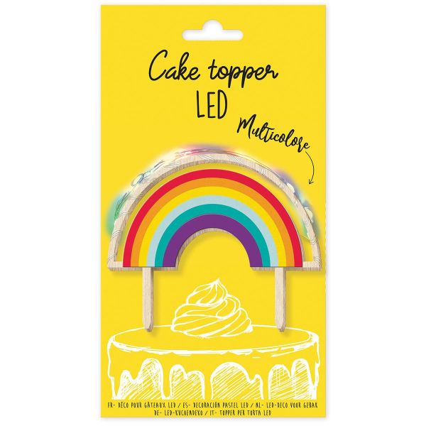 SC Cake Topper LED Regenbogen