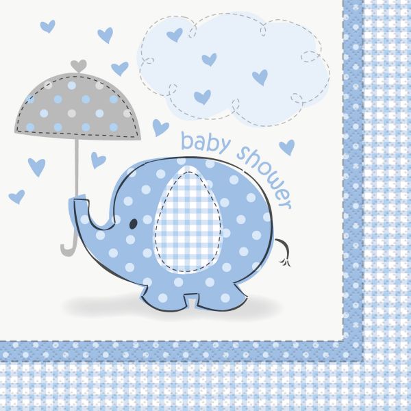 Umbrellaphants Blue Servietten