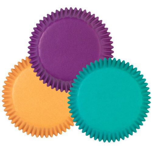 Mini Muffin Förmchen Lila/Grün/Gelb