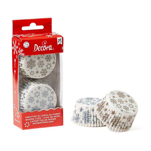 Muffinförmchen Stars gold/silber
