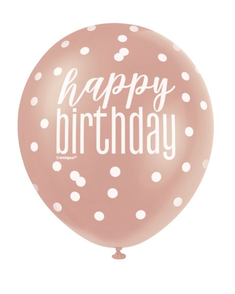 Birthday Glitz Latexballon Happy Birthday