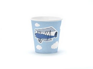 Flugzeug - Pappbecher -6 Stk.