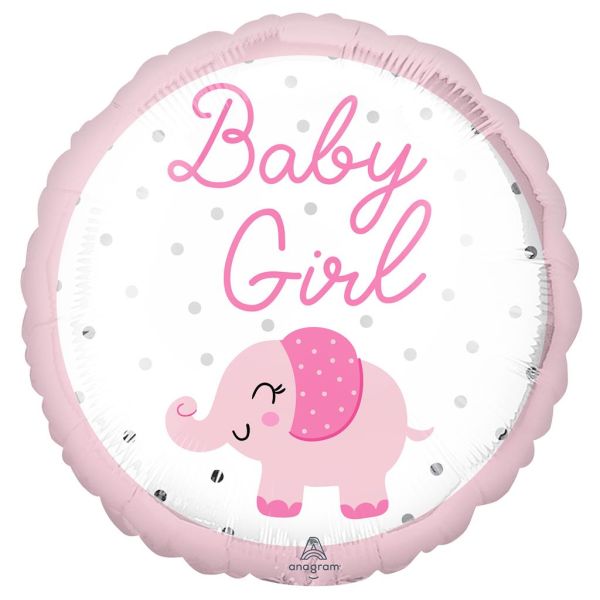 Baby Girl Elephant Folienballon 43 cm