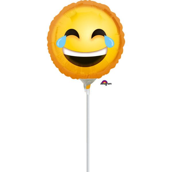 Lachendes Smiley Mini-Folienballon