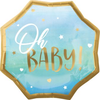 Baby Boy blue Jumbo Folienballon 55 x 55 cm
