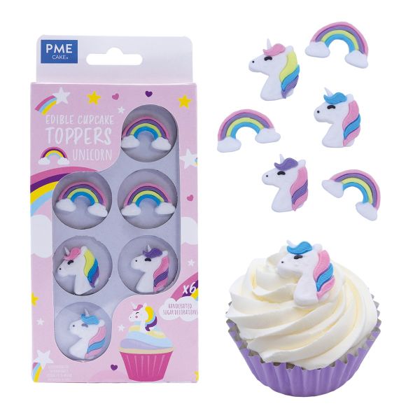 Cupcake Topper Zuckerfig. Einhorn/6