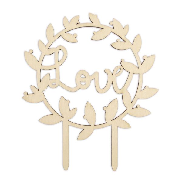 Cake Topper Love Holz